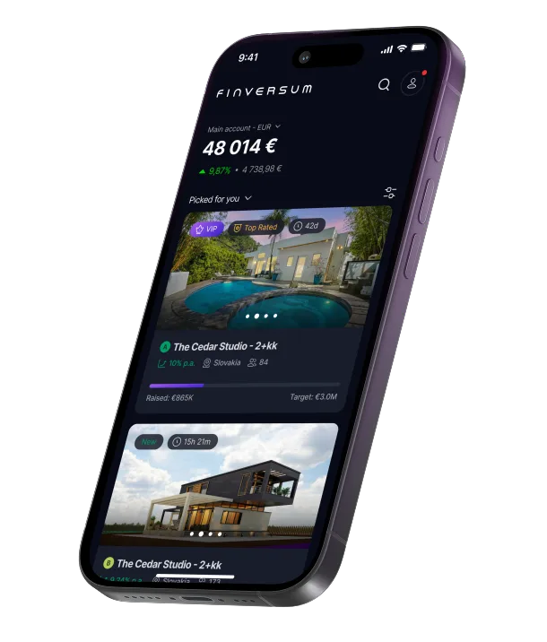 Finversum app on a phone