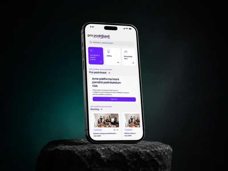 ProPodnikave app on a phone
